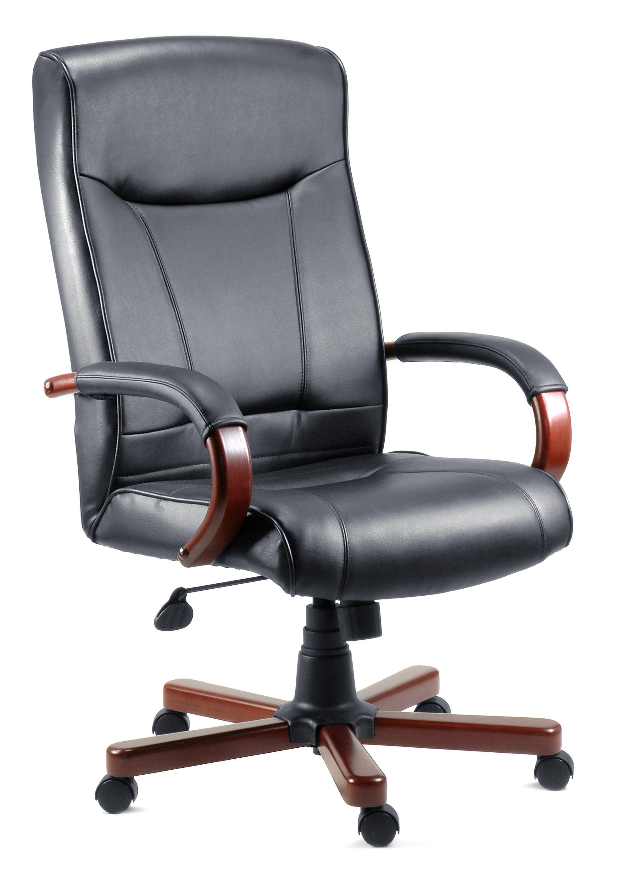 8511HLW KINGSTON BLACK MAHOG EXEC CHAIR