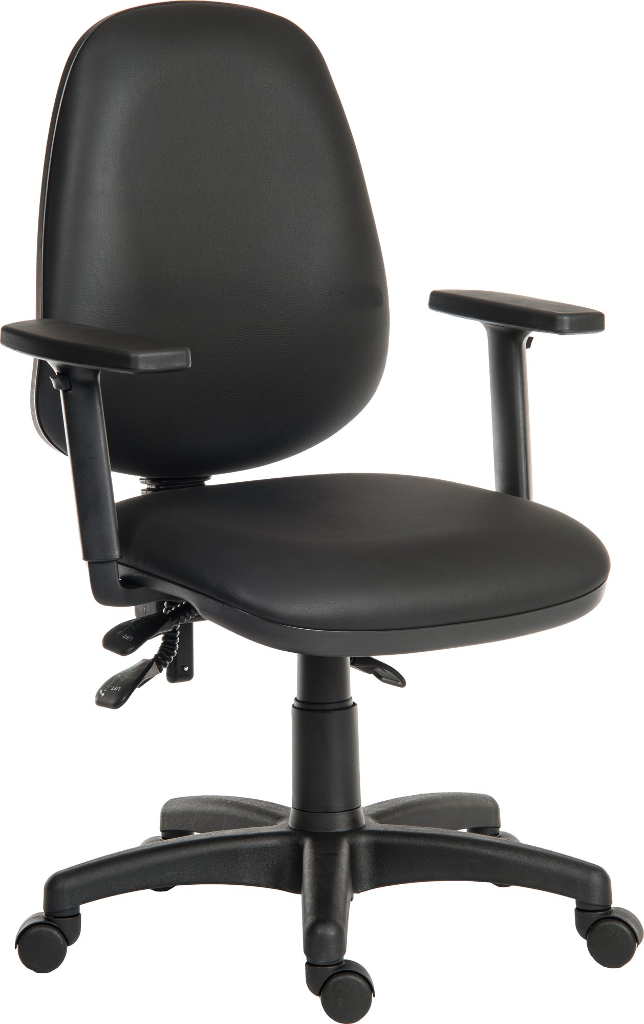 PRACTICA PU OPS CHAIR HA ARMS BLACK