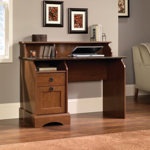 Teknik Office Farmhouse Desk With Autumn Maple Finish Sunset