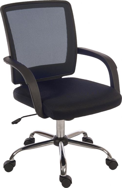 Teknik Office Star Mesh Back Executive Chair With Contrasting Matching Fabric Seat Fixed Nylon Armrests