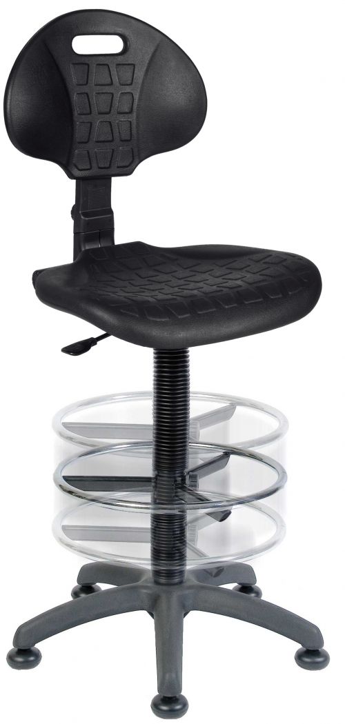 Teknik Office Labour Drafter Chair Black 9999/1164 - Furniture - Furniture  - Operator Seating - NCH2095