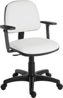 ERGO BLASTER PU OPS CHAIR ADJ ARMS WH