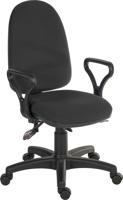 ERGO TRIO HB OPS CHAIR FIXED ARMS BK