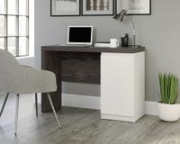 Teknik Office Hudson Chunky Desk in Ash and Pearl Accents, stylish with storage