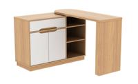7700010 REVOLVE HIDEAWAY DESK BIANCO OAK