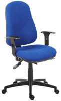 ERGO COMFORT FABRIC CHAIR ARMS BL