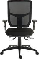 ERGO COMFORT MESH CHAIR WITH ARMS BK