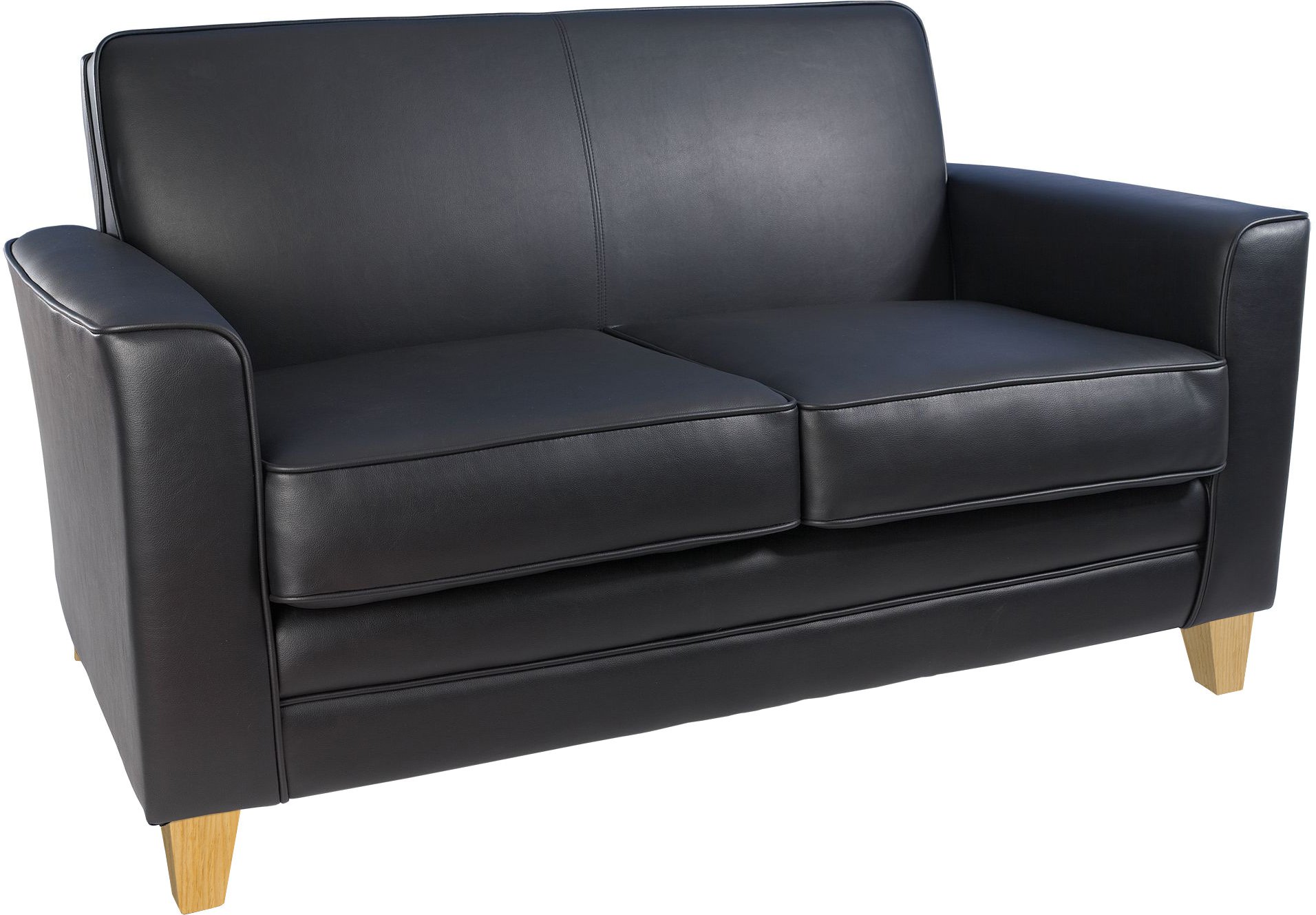 NEWPORT 2 SEATER SOFA BLACK