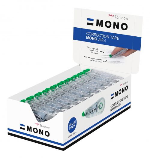 Tombow MONO Air Correction Tape Roller 4.2mmx10m White (Pack 15 + 5) - CT-CA4-20