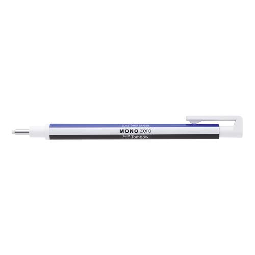 Erasers Tombow MONO Zero Refillable Eraser Pen Round Tip White with White/Blue/Black Barrel