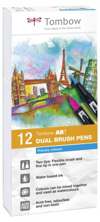 TOMBOW ABT DUAL BRUSH PEN 2 TIPS PRIMARY