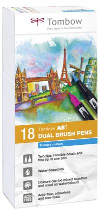TOMBOW ABT DUAL BRUSH PEN 2 TIPS PRIMARY