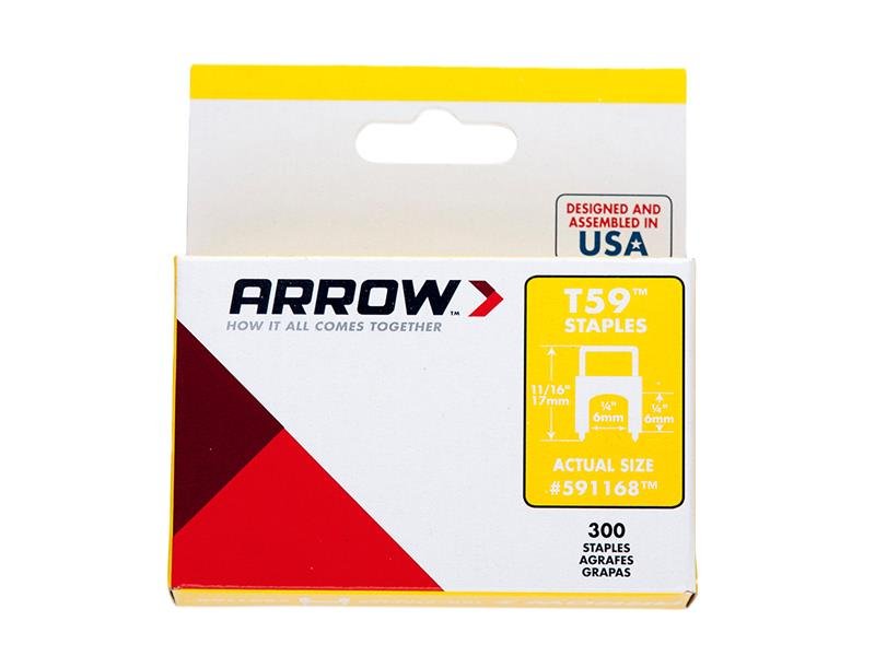 ARR T59 INSULATED STAPLES CLEAR 6 X 6MM