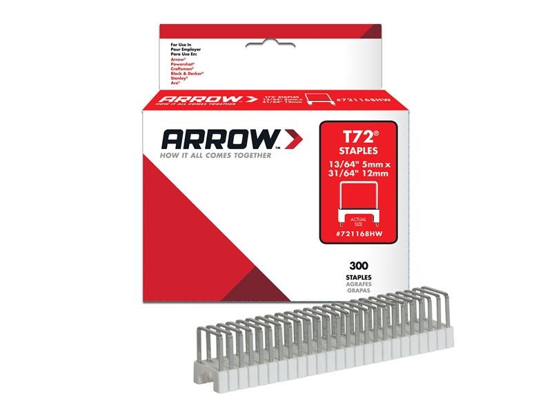 ARR T72 CLEAR INSULATED STAPLES 5 X 12MM