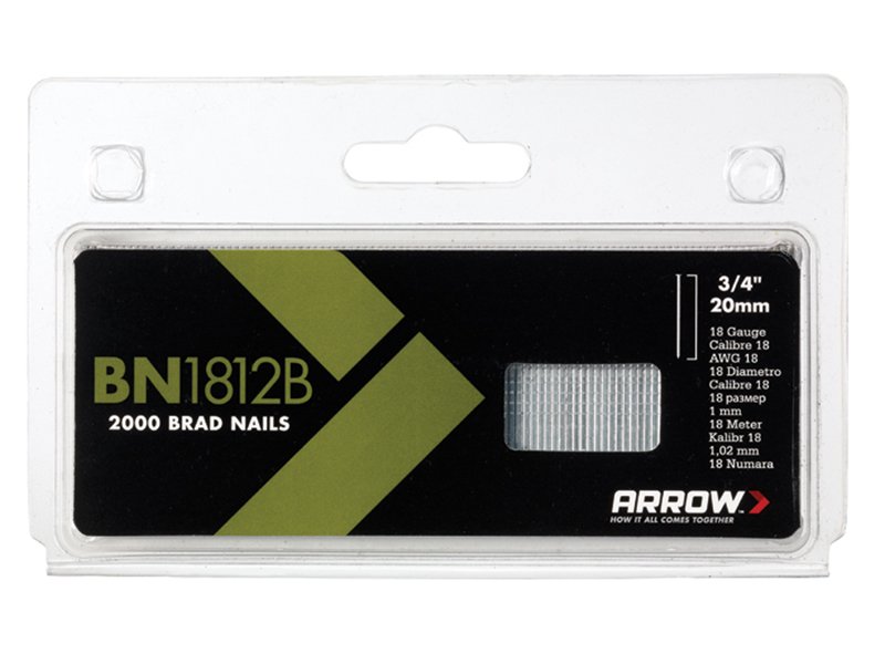 ARR BN1812B BRAD NAILS 20MM BROWN HEAD (