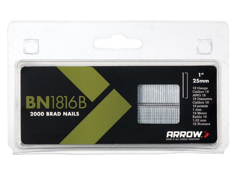 ARR BN1816B BRAD NAILS 25MM BROWN HEAD (