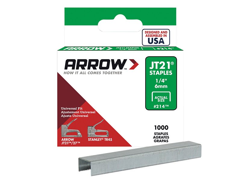 ARR JT21 T27 STAPLES 6MM (1/4IN) (BOX 10