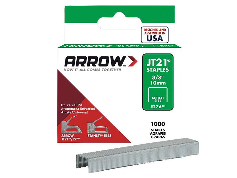 ARR JT21 T27 STAPLES 10MM (3/8IN) (BOX 1