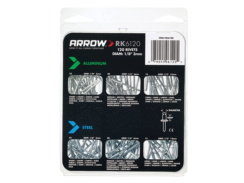 ARR RK6120 MULTI RIVET PACK (120)