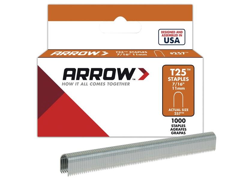 ARR T25 STAPLES 11MM (7/16IN) (BOX 1000)