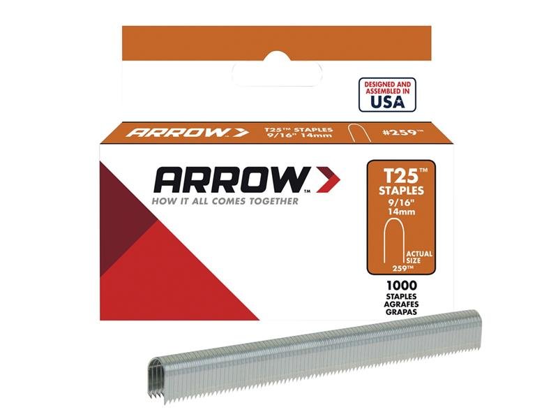 ARR T25 STAPLES 14MM (9/16IN) (BOX 1000)