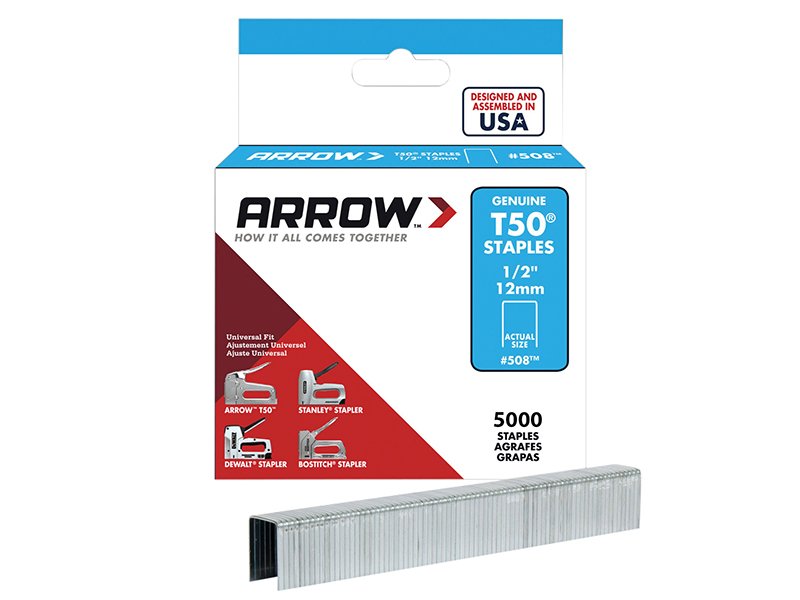 ARR T50 STAPLES 12MM (1/2IN) (BULK PACK