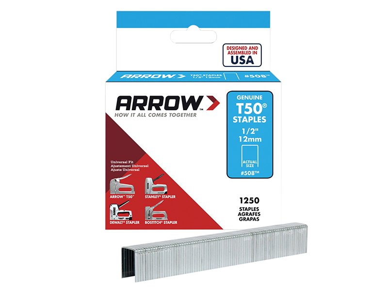 ARR T50 STAPLES 12MM (1/2IN) (BOX 1250)