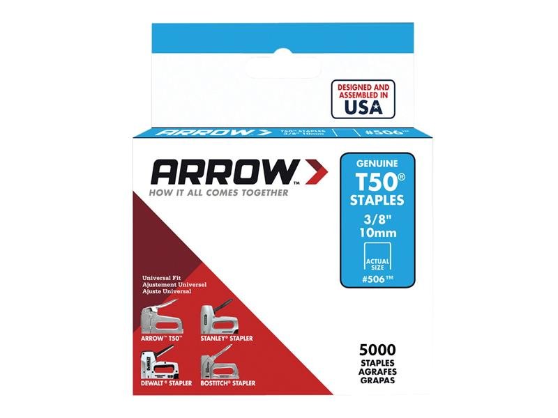ARR T50 STAPLES 10MM (3/8IN) (BULK PACK