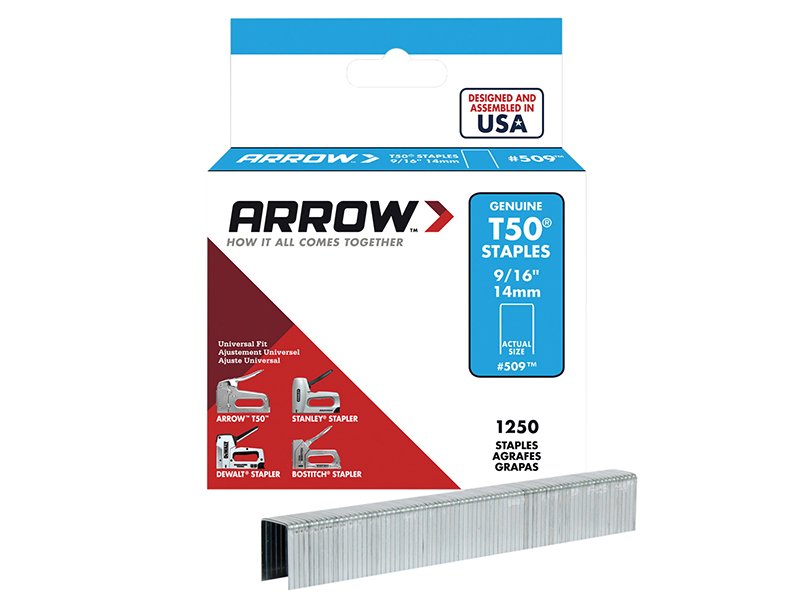 ARR T50 STAPLES 14MM (9/16IN) (BOX 1250)