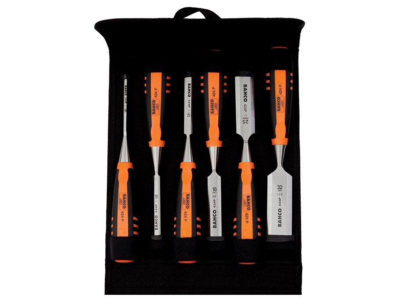 BAH 424-P BEVEL EDGE CHISEL SET 6 PIECE