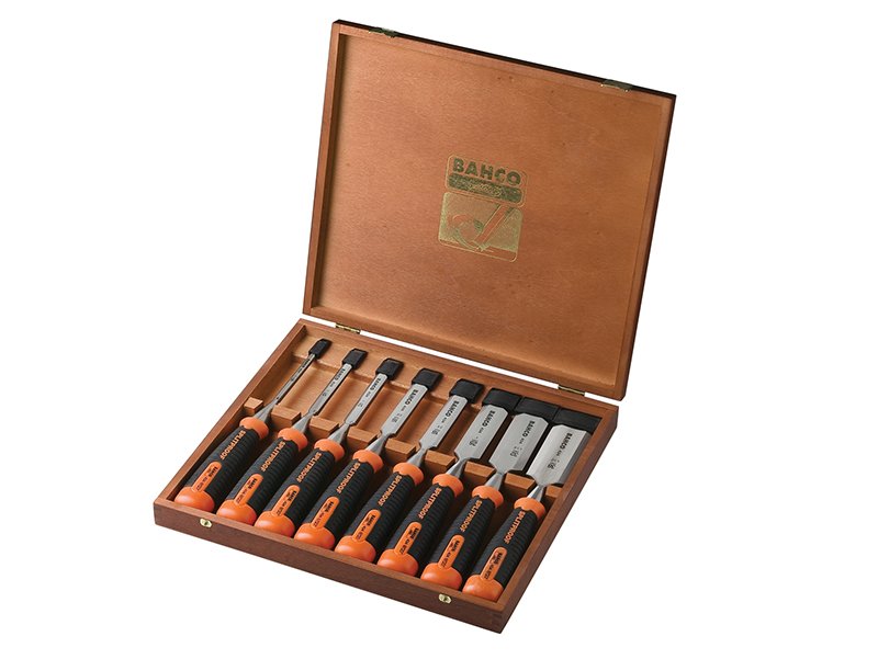 BAH 434-S8 BEVEL EDGE CHISEL SET, 8 PIEC