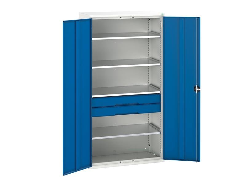 BOT VERSO KITTED CUPBOARD, 4 SHELF & 2 D