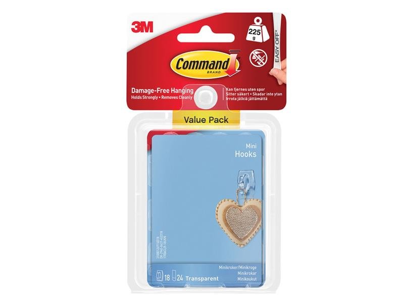 COM CLEAR MINI HOOKS VALUE PACK (PACK 18