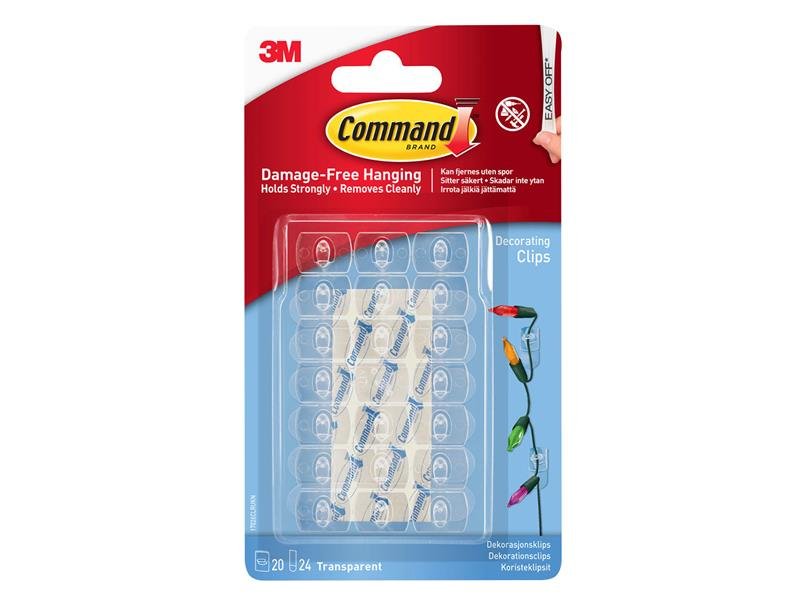 COM CLEAR DECORATING CLIPS WITH CLEAR ST