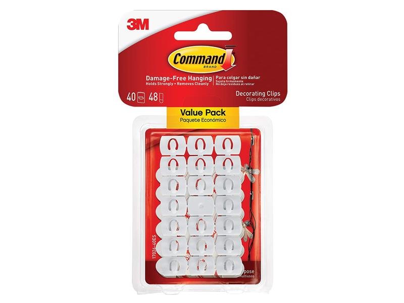 COM WHITE DECORATING CLIPS (PACK 40)