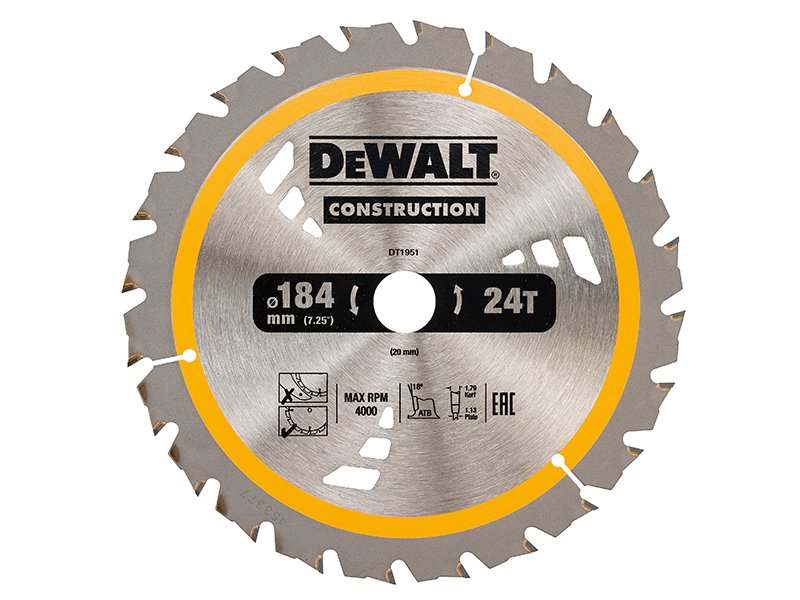 DEW CORDLESS CONSTRUCTION TRIM SAW BLADE