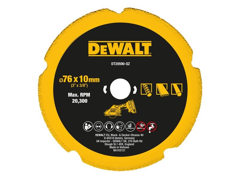 DEW DT20590 DIAMOND MULTI MATERIAL BLADE