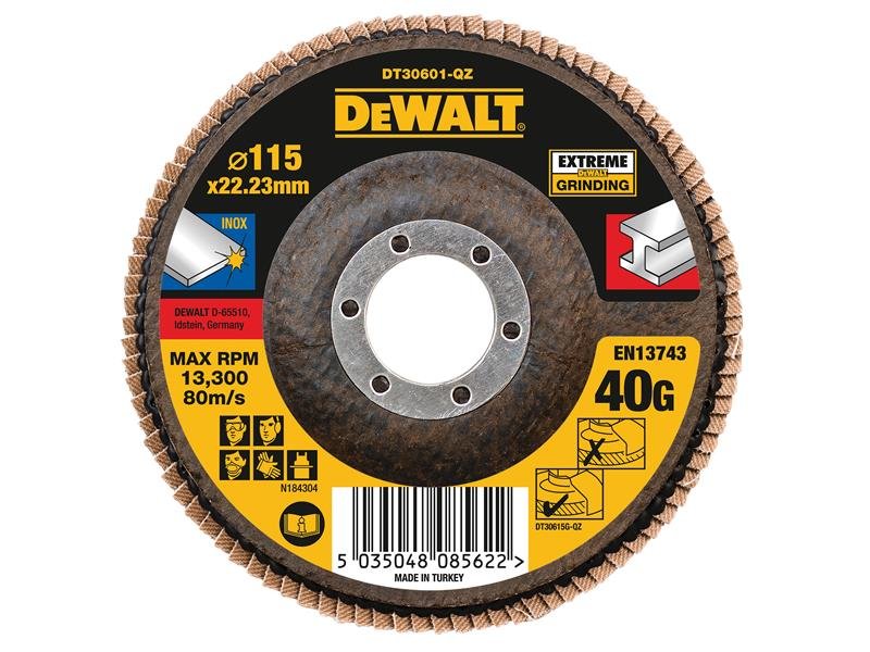 DEW EXTREME FLAP DISC 115 X 22.2MM 40G