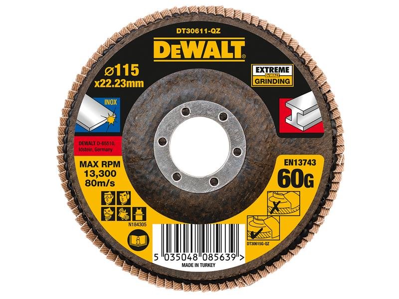 DEW EXTREME FLAP DISC 115 X 22.2MM 60G
