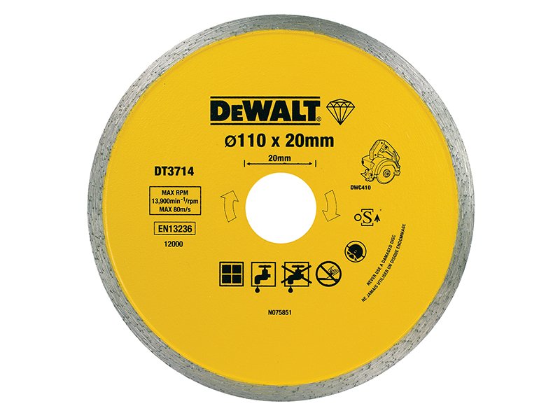 DEW DT3714 DIAMOND TILE BLADE 110 X 20MM