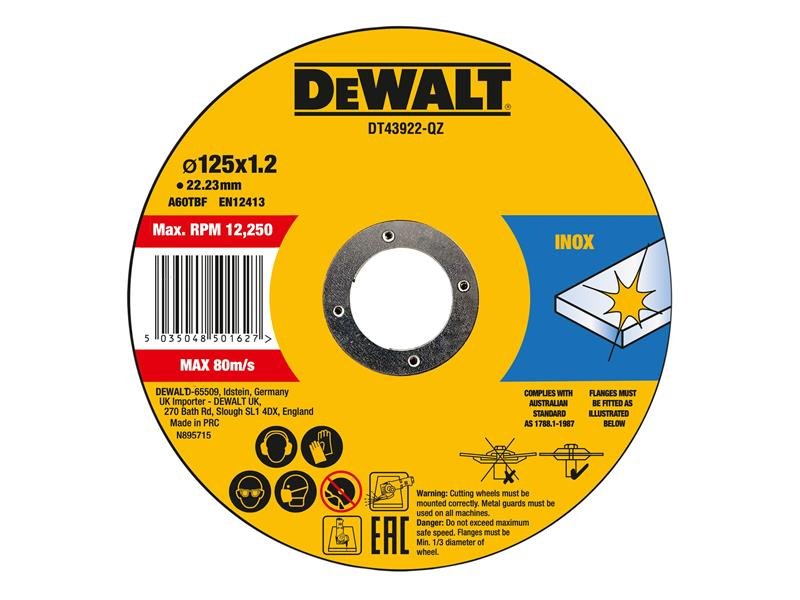 DEW METAL CUTTING DISC 125 X 1.2 X 22.23