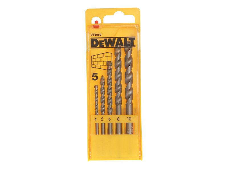 DEW MASONRY DRILL SET. 5 PIECE