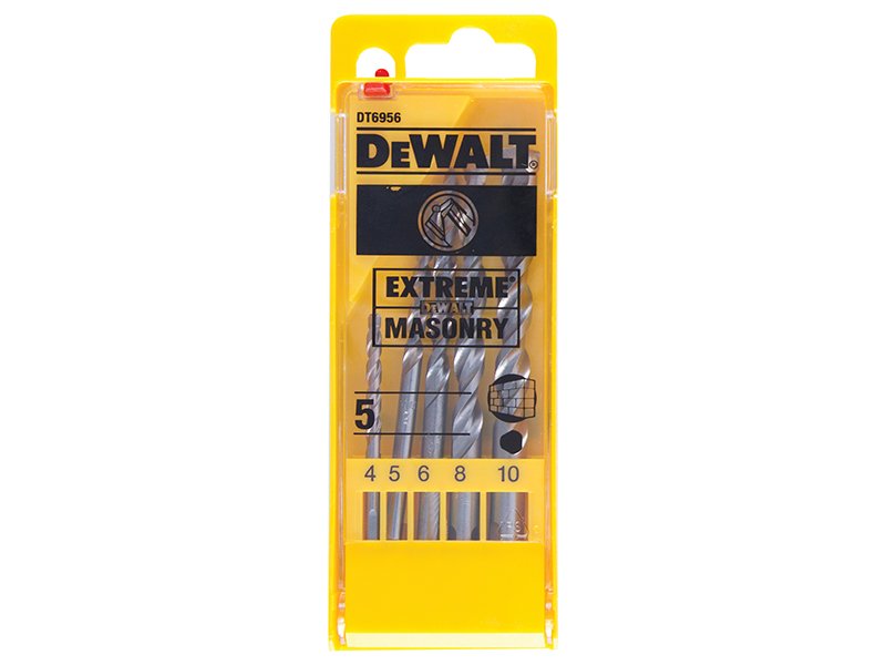 DEW EXTREME MASONRY DRILL BIT SET, 5 PIE