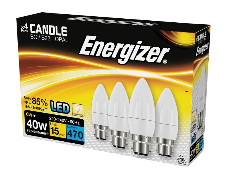 ENG LED BC (B22) OPAL CANDLE NON-DIMMABL