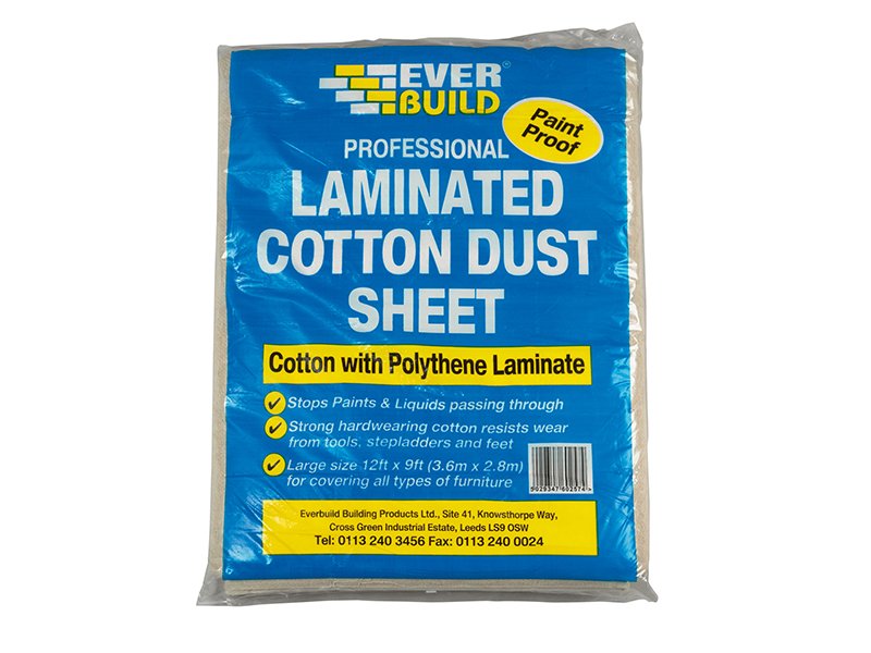EVB LAMINATED COTTON DUST SHEET 3.6 X 2.
