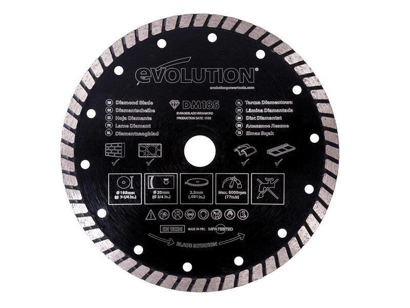 EVL DIAMOND BLADE, SEGMENTED RIM 185 X 2