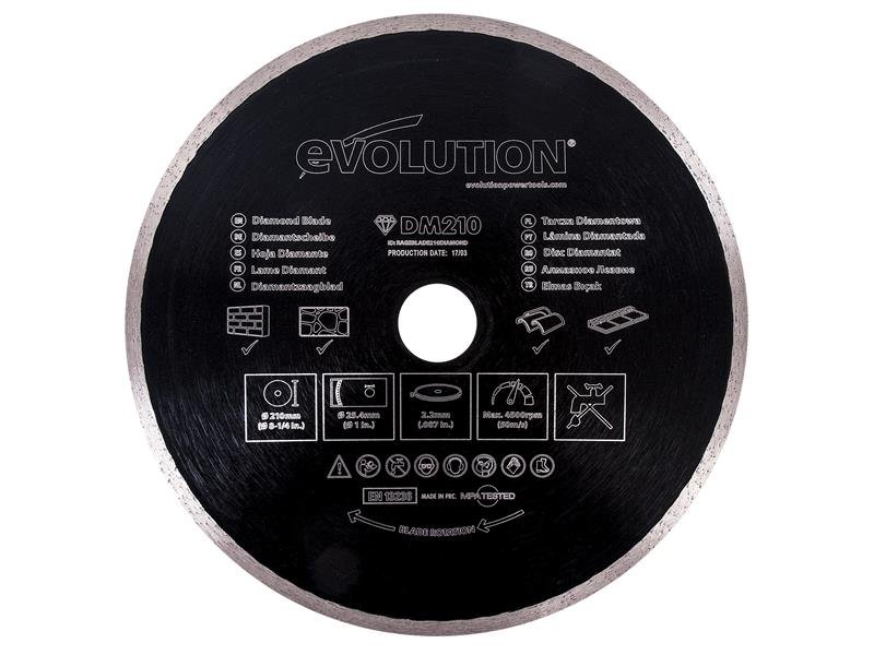 EVL DIAMOND BLADE, CONTINUOUS RIM 210 X