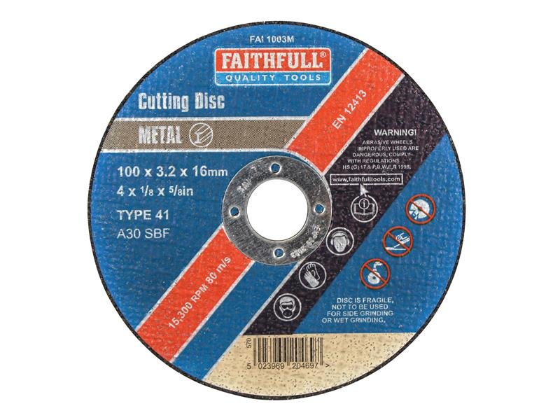 FAI METAL CUT OFF DISC 100 X 3.2 X 16MM