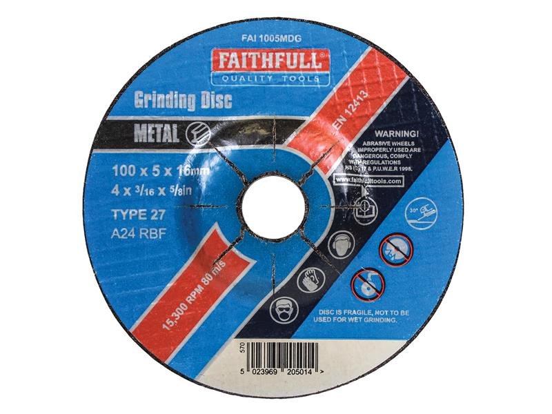 FAI DEPRESSED CENTRE METAL GRINDING DISC