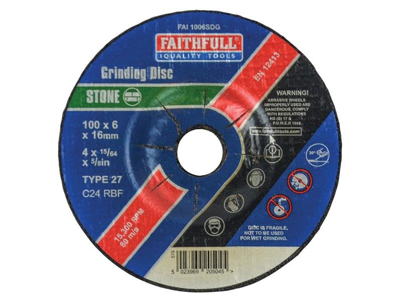FAI DEPRESSED CENTRE STONE GRINDING DISC